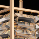 Lampa wisząca złota, kryształy w klatce Tening Maytoni MOD060PL-04G