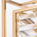 Lampa wisząca złota, kryształy w klatce Tening Maytoni MOD060PL-04G