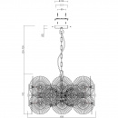 Lampa wisząca złota szklane koła Aster Mayton MOD007PL-08G