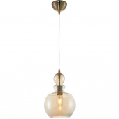 Lampa z kloszem bursztynowym nad stół do kuchni, jadalni Tone Maytoni P003PL-01BZ