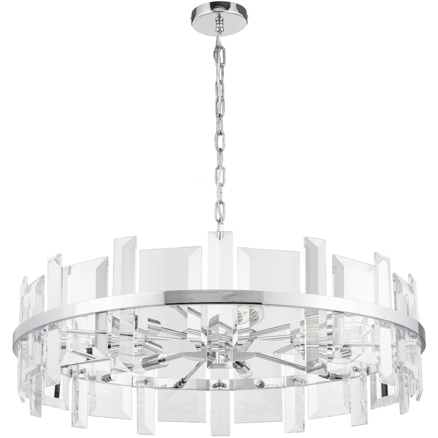 lampa wiszaca okragla krysztalowe sztabki cerezo maytoni mod201pl-07n chrom, srebro, krysztalki