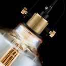 Lampka Loft wisząca do kuchni - bursztynowe szkło Irving Maytoni T163-11-R