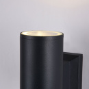 Lampka na budynek, czarny walec Bowery Maytoni Outdoor O574WL-01B