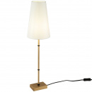 Lampka stołowa, mosiężna, biały, stożkowy abażur Zaragoza Maytoni H001TL-01BS
