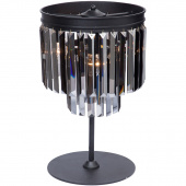 Lampka stołowa z czarnych kryształów, sztabkowych Vitaluce VE5155-1/3L