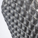 Lampka wisząca, karbowany, gruby, czarny, szklany klosz Tommy Maytoni P046PL-01B