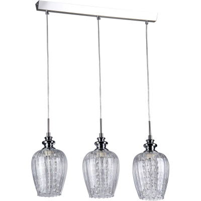 Lampy wiszące - trzy szklane klosze do jadalni, kuchni Blues Maytoni Modern MOD044-PL-03-N