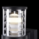 Latarnia podwójna elewacyjna, czarna, szklane klosze Bronx Maytoni Outdoor O576WL-02B