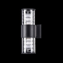 Latarnia podwójna elewacyjna, czarna, szklane klosze Bronx Maytoni Outdoor O576WL-02B