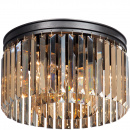 Mała lampa sufitowa z bursztynowych kryształów prostokątnych Vitaluce VE5181-1/6PL