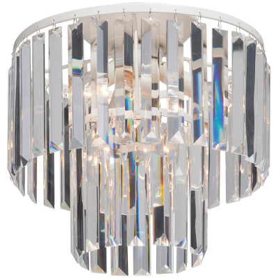 Mała lampa sufitowa z transparentnych kryształów prostokątnych Vitaluce VE5210-0/4PL