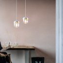 Mała lampa wisząca Acorn UMAGE biała / mosiądz 02105