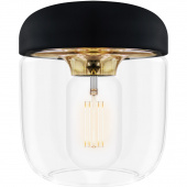 Mała lampa wisząca Acorn UMAGE czarna / mosiądz 02082