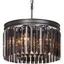 Mała lampa wisząca, czarne kryształy Vitaluce VE5182-1/6