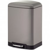 Mały kosz na śmieci 12 litrów, stal nierdzewna, pedałowy, cichy Davino Kela KE-10906
