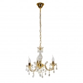 Mały żyrandol złoto-kryształowy, trzy ramiona, Maria Teresa Candellux 33-94639