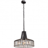 Metalowa lampa do jadalni z kryształami Vitaluce VE4243-1/1S