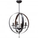 Metalowy żyrandol z kryształkami Vitaluce VE4256-1/4PL