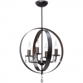 Metalowy żyrandol z kryształkami Vitaluce VE4256-1/4PL