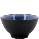 Miseczka do ryżu, czarna porcelana, Equinoxe Revol niebieskie wnętrze RV-649596-6
