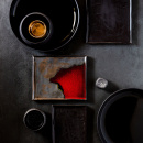 Miseczka porcelanowa okrągła, 120 ml Solstice Revol złoty wschód słońca RV-652336-6