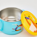 Miseczka z uszami i pokrywką dla dzieci niebieska Infant Cuitisan EC10104B