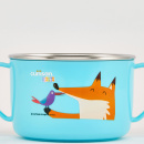 Miseczka z uszami i pokrywką dla dzieci niebieska Infant Cuitisan EC10104B