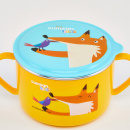 Miseczka z uszami i pokrywką dla dzieci żółta Infant Cuitisan EC10104Y
