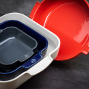 Naczynie ceramiczne, emaliowane, okrągłe 29 cm Peugeot Appolia czerwone PG-60251