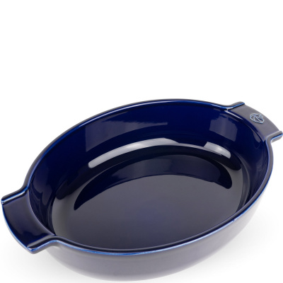 Naczynie do pieczenia, owalne, ceramiczne, emaliowane Peugeot Appolia niebieskie PG-60619