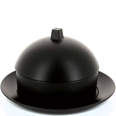 Naczynie porcelanowe do Dim Sum z pokrywką Equinoxe Revol czarne żeliwo RV-649522-1