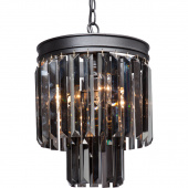 Niezwykła lampa wisząca z czarnymi kryształami Vitaluce VE5155-1/3+1