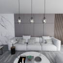 Nowoczesna lampa wisząca ISTAR 1 BL GRAFIT Emibig 680/1