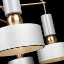 Nowoczesna lampa wisząca z szara z mosiężnymi elementami Void Maytoni MOD030PL-06GR