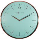 Nowoczesny, elegancki zegar ścienny Glamour Nextime 40 cm, turkusowy 3235 TQ