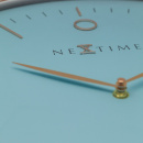 Nowoczesny, elegancki zegar ścienny Glamour Nextime 40 cm, turkusowy 3235 TQ