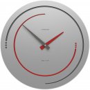 Nowoczesny zegar ścienny Sonar 46 cm CalleaDesign kolor aluminium 10-134-2