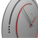 Nowoczesny zegar ścienny Sonar 46 cm CalleaDesign kolor aluminium 10-134-2