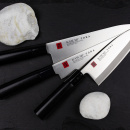 Nóż Deba Kasumi Tora 16,5 cm czarna rękojeść z magnolii K-36850