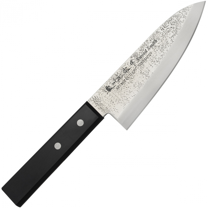 Nóż kuchenny Deba Satake Nashiji Black Pakka 15,5cm