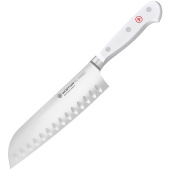 Nóż Santoku zagłębienia w ostrzu 17 cm Wusthof Classic biała rękojeść W-1040231317