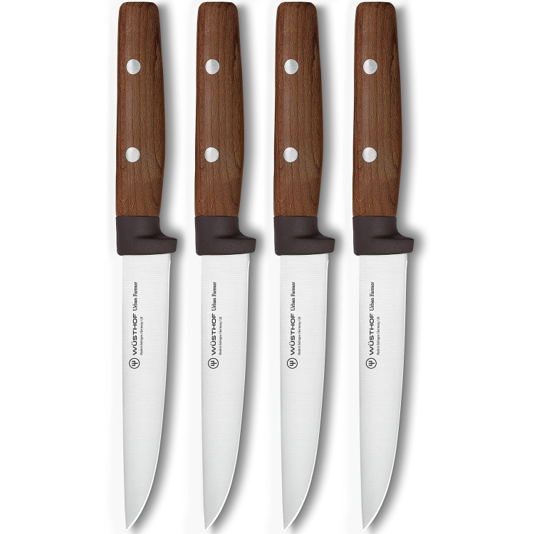 Noże do steków 12 cm Wusthof Urban Farmer bukowa rączka, 4 sztuki