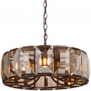 Okazały żyrandol z bursztynowych kryształów Vitaluce VE5219-1/8