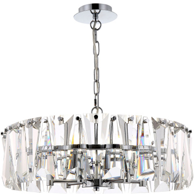 Okrągła, szklana lampa wisząca Puntes Maytoni MOD043PL-06CH