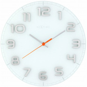 Okrągły zegar ścienny Classy Nextime 30 cm, biały 8817 WI