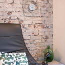 Okrągły zegar ścienny Classy Nextime 30 cm, transparentny 8817 TR