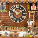 Oryginalny ręcznie robiony zegar z kukułką w Schwarzwaldzie Hones 43 cm HS-86210T