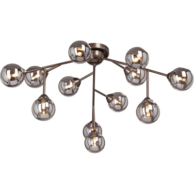 Oświetlenie do salonu 12 szklanych kul na prostych ramionach Vitaluce VE4865-7/12PL