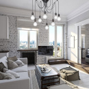 Oświetlenie pająk czarny na 8 żarówek, długie przewody Vitaluce VE4238-1/8PL