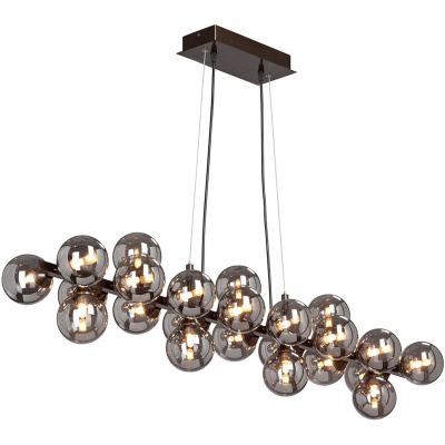 Oświetlenie wiszące kule bursztynowe na prostej podstawie Vitaluce VE4866-7/23S